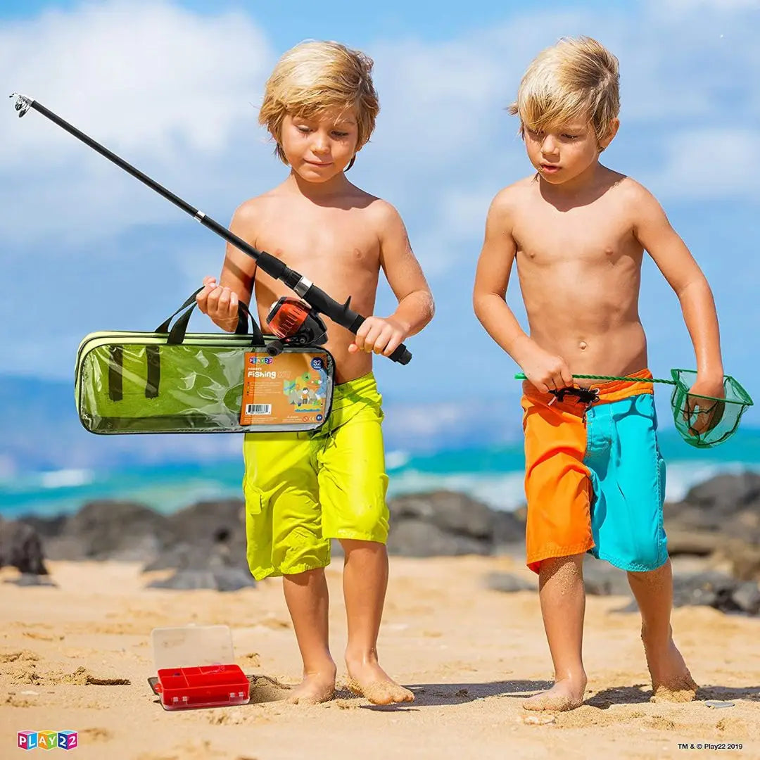 32 Set Kids Green Fishing Rod Combos Toy