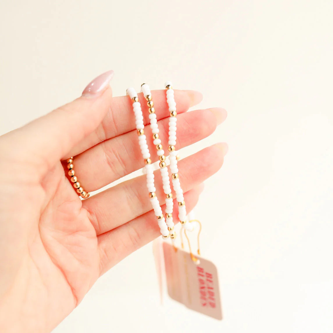 Beaded Blondes- White Sprinkle Bracelet