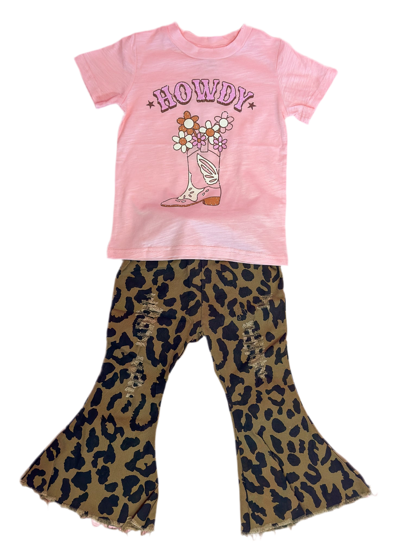 Cheetah Print Girls Bell Bottoms