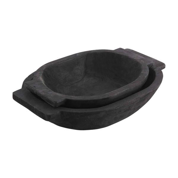 Mud Pie Black Oval Dough Bowl (Large)