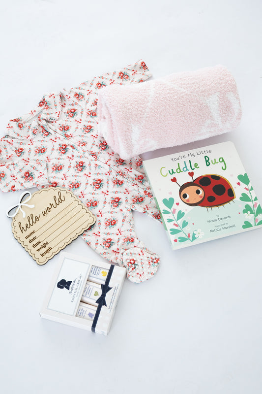 Cuddle Bug Girl Newborn Gift Box