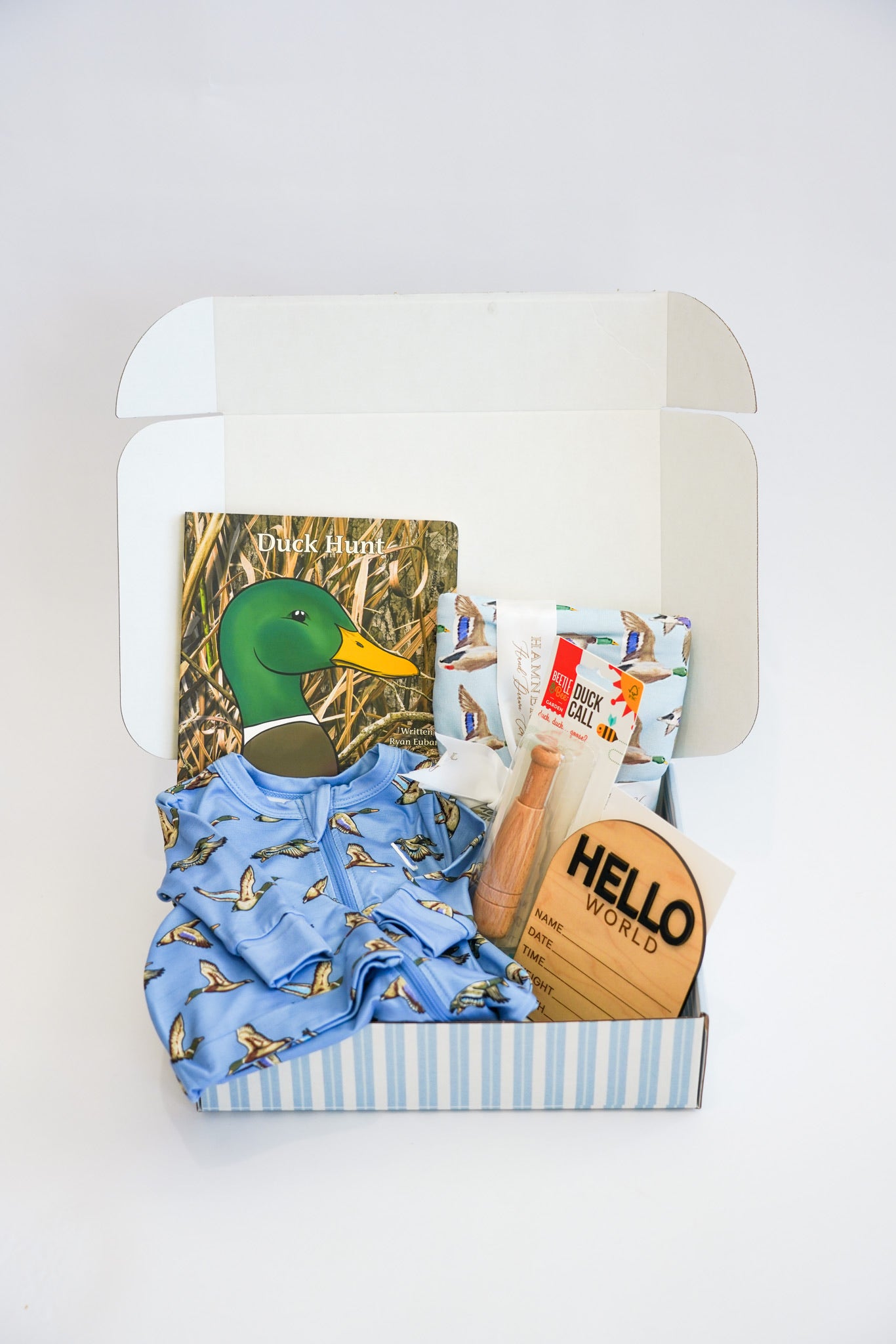 Blue Mallard Duck Hunting Newborn Gift Box