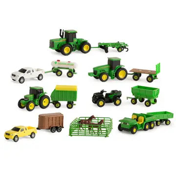 John Deere Tractor & Toy Truck Set