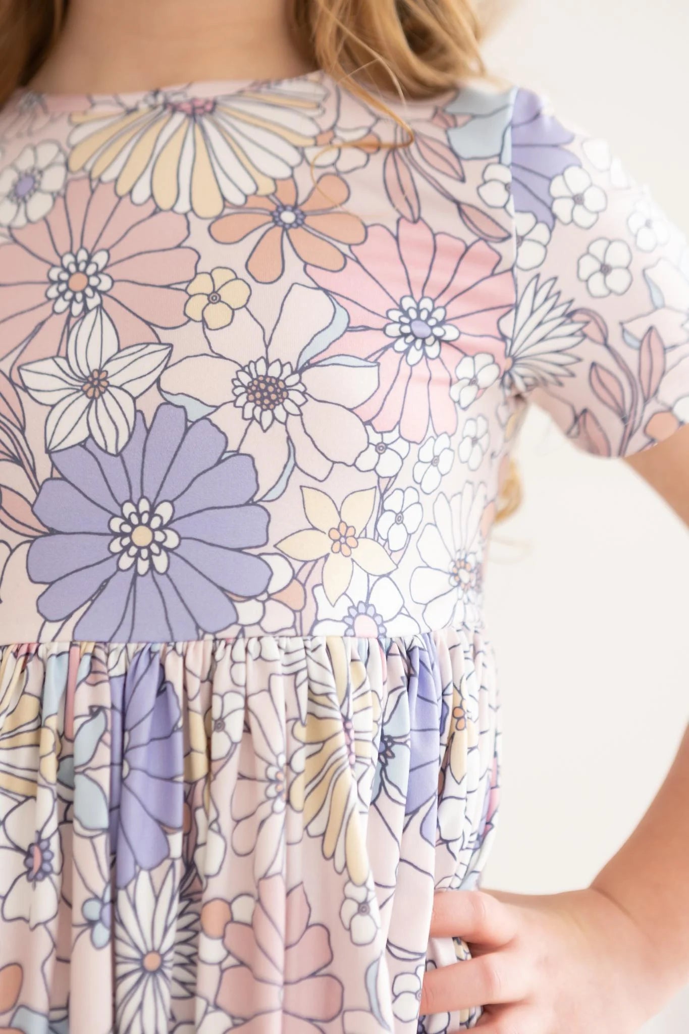 Sweet Escape Floral S/S Pocket Girls Twirl Dress