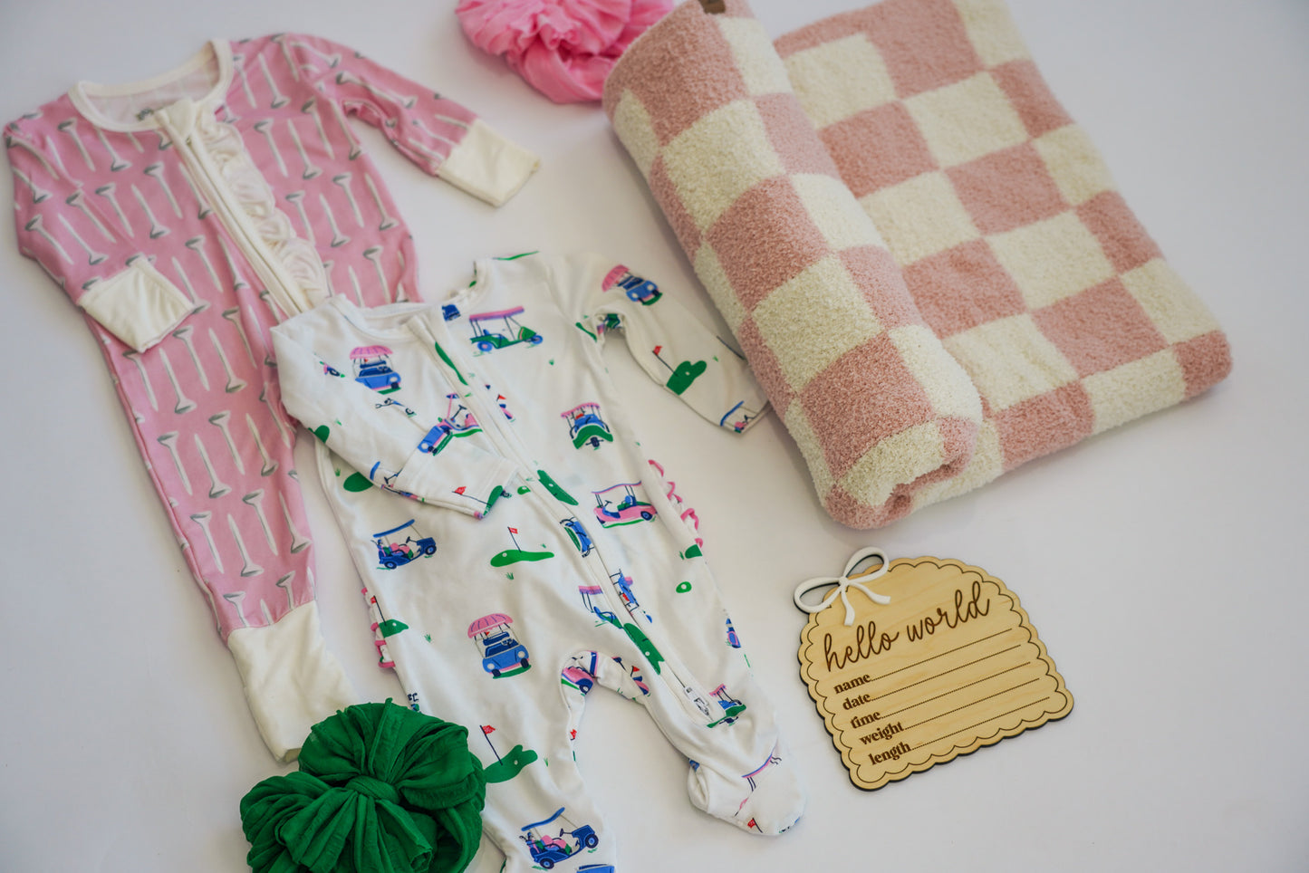 Pink Girls Golf Things Newborn Gift Box