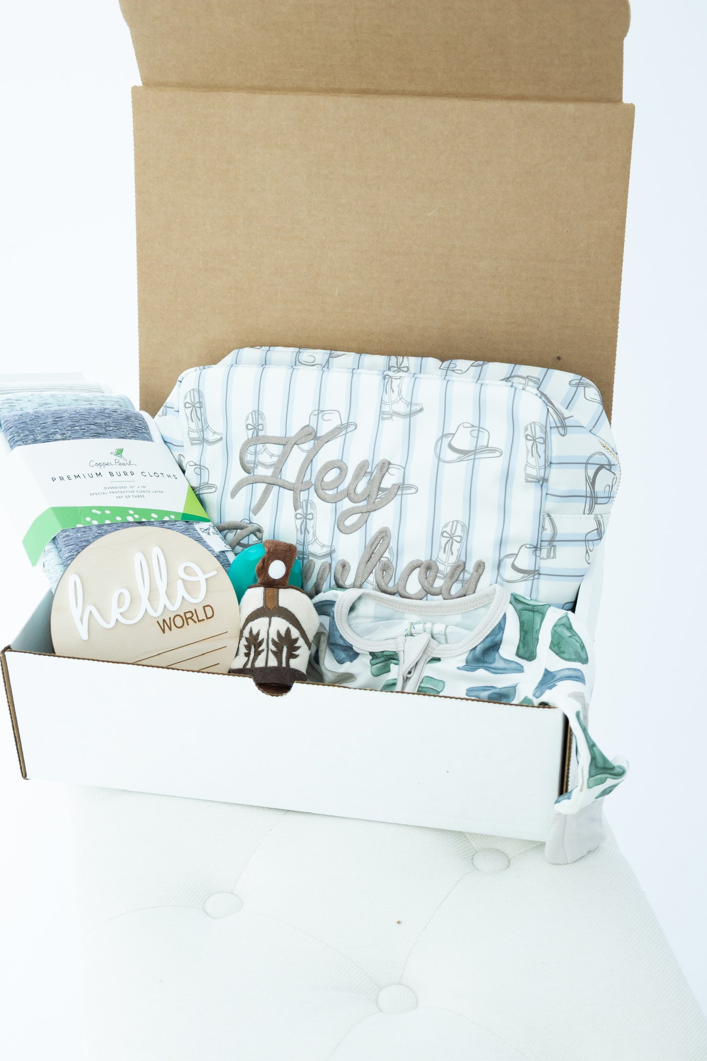 Cowboy Boots Boys Newborn Gift Box