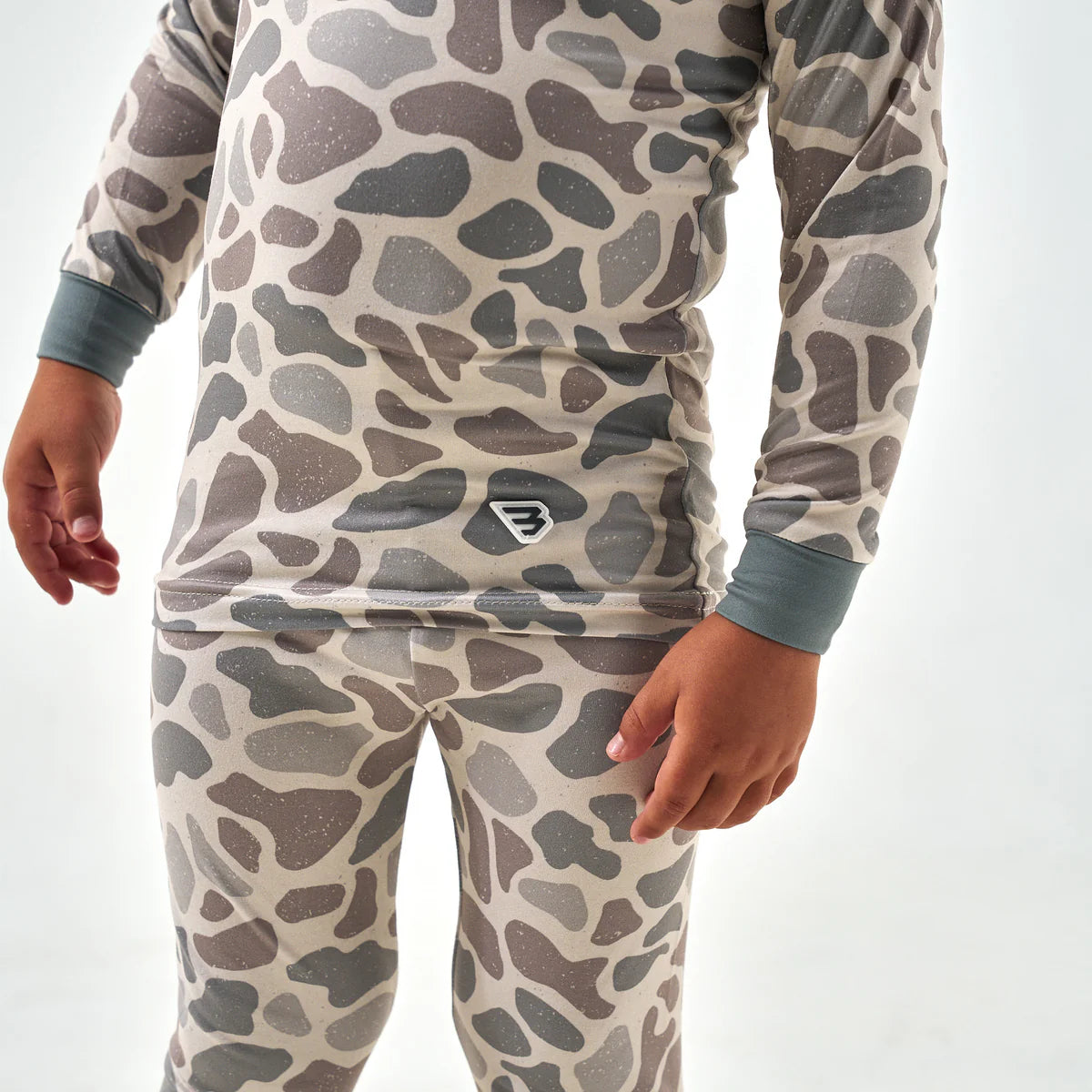 Burlebo Classic Camo Toddler & Youth Boys Two Piece Performance Pajamas