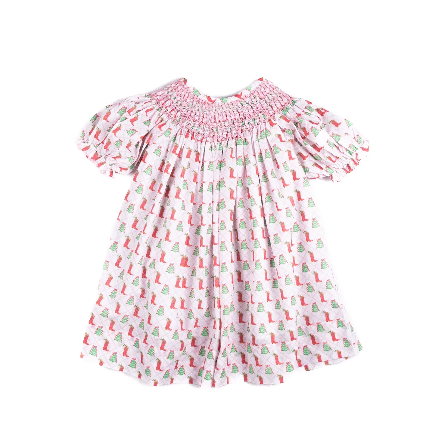 Shop Teeta Girls Smocked Cowboy Christmas Kate Dress
