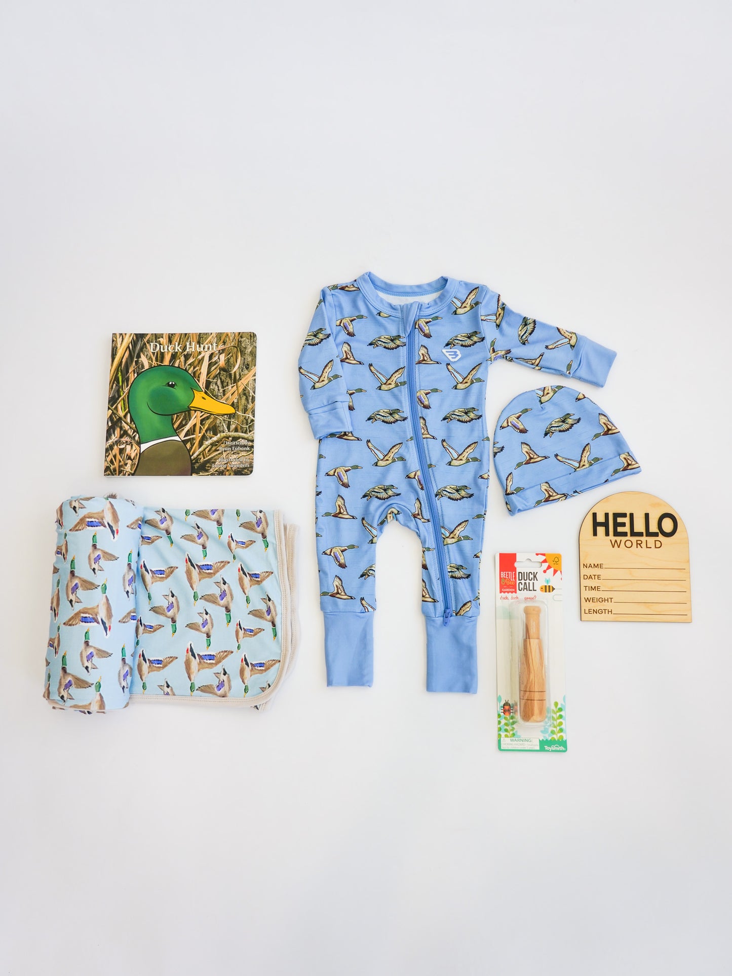 Blue Mallard Duck Hunting Newborn Gift Box