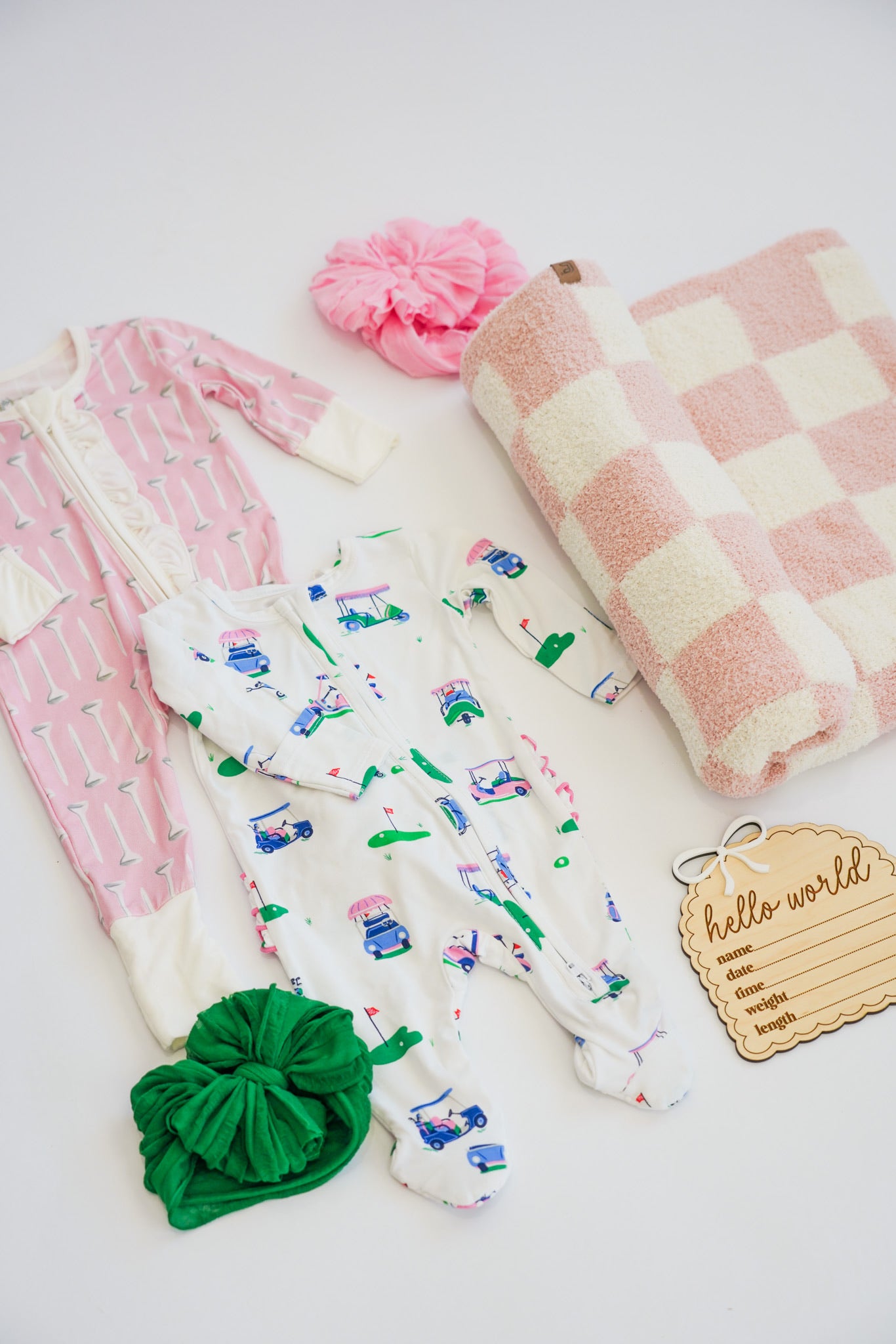 Pink Girls Golf Things Newborn Gift Box