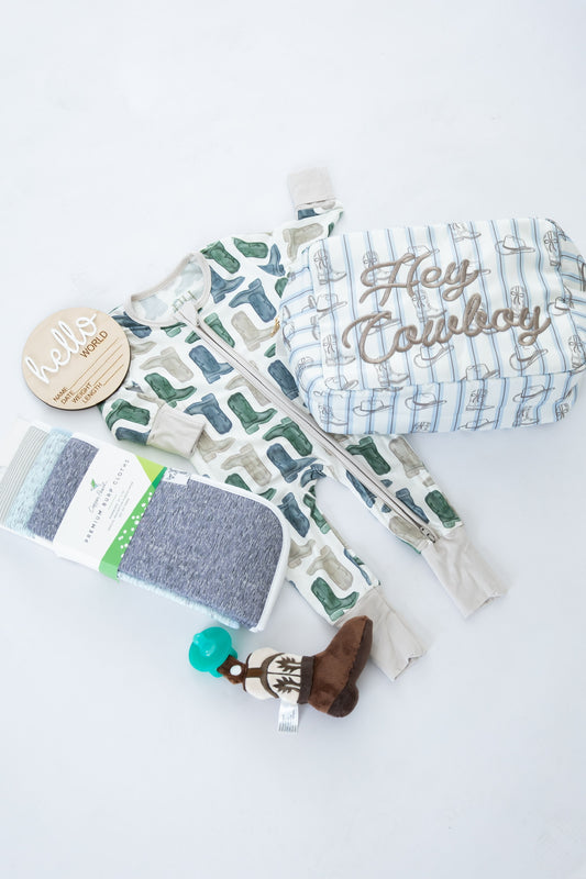 Cowboy Boots Boys Newborn Gift Box