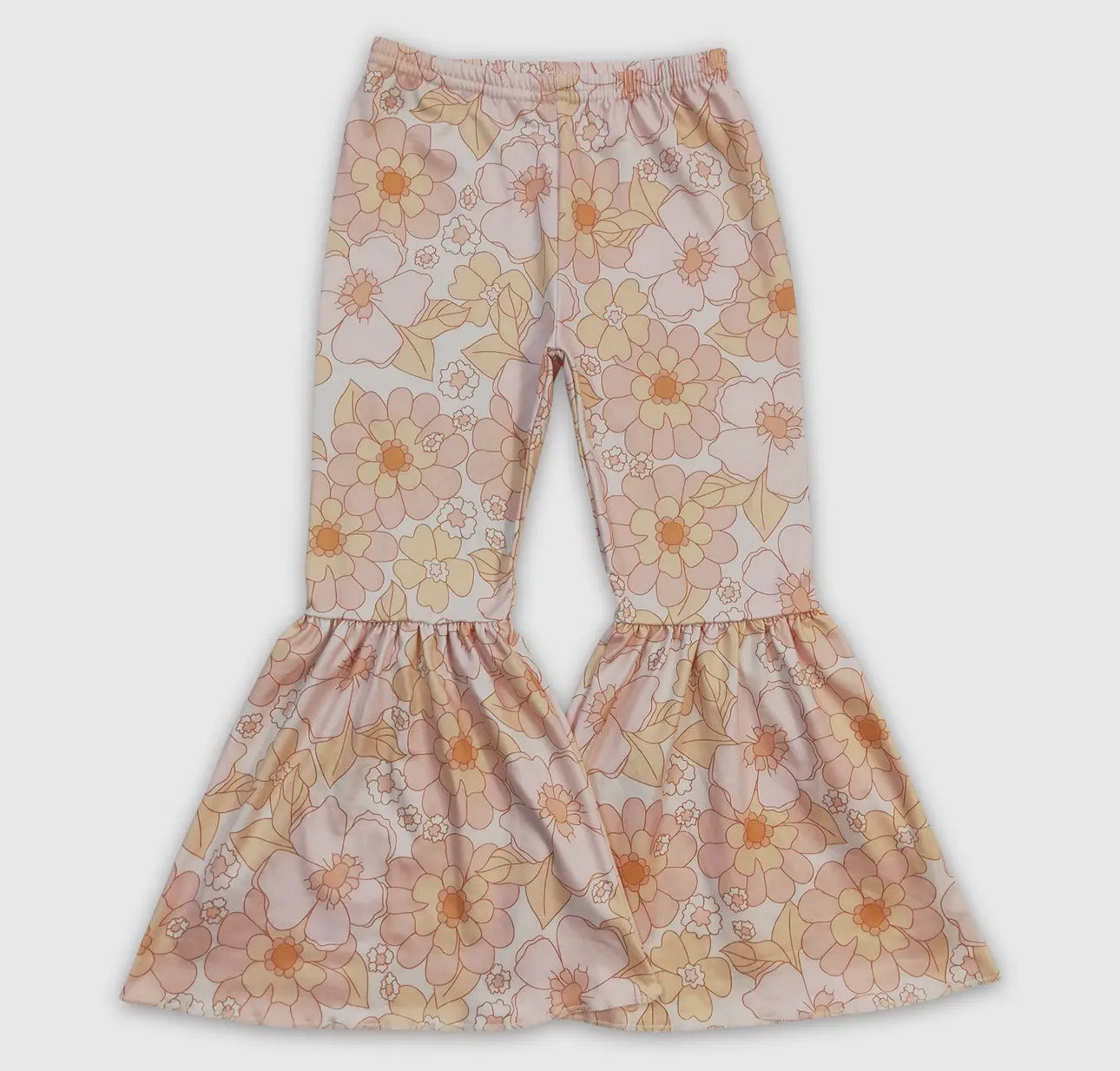 Floral Pattern Girls Bell Bottoms