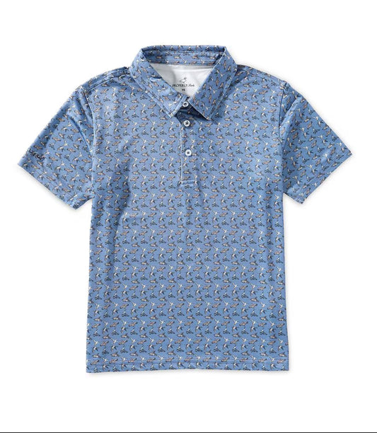 Properly Tied Flock Inlet Boys Polo