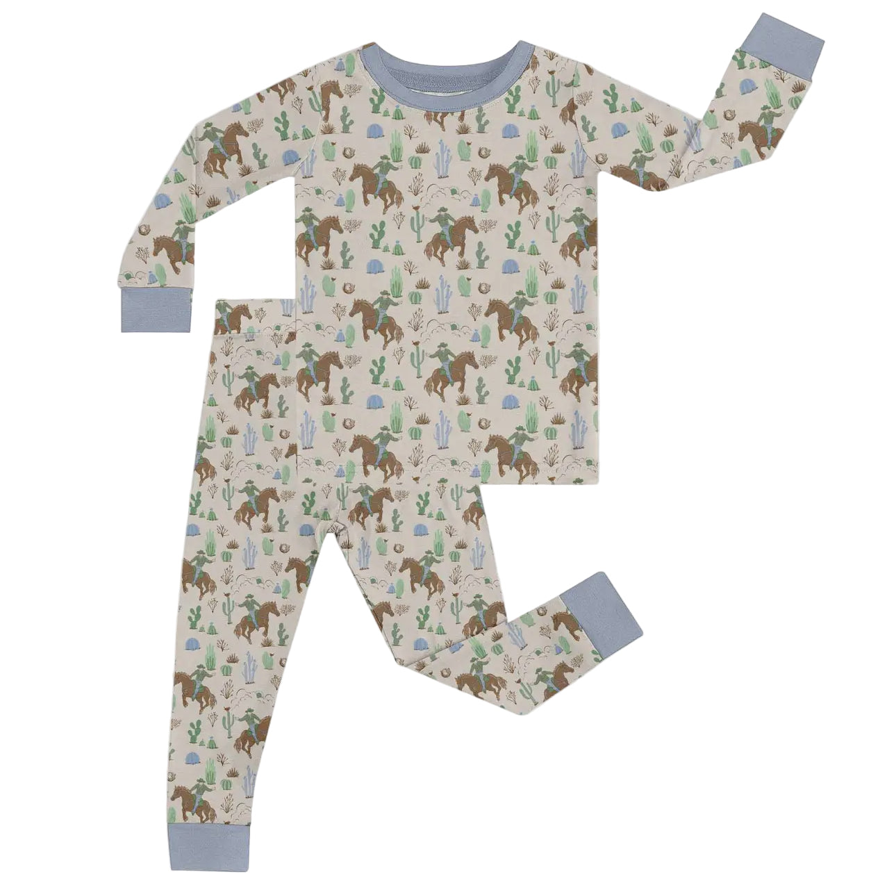 Goosies Bamboo Saddle Up Cowboy Boys Two Piece Toddler Pajamas