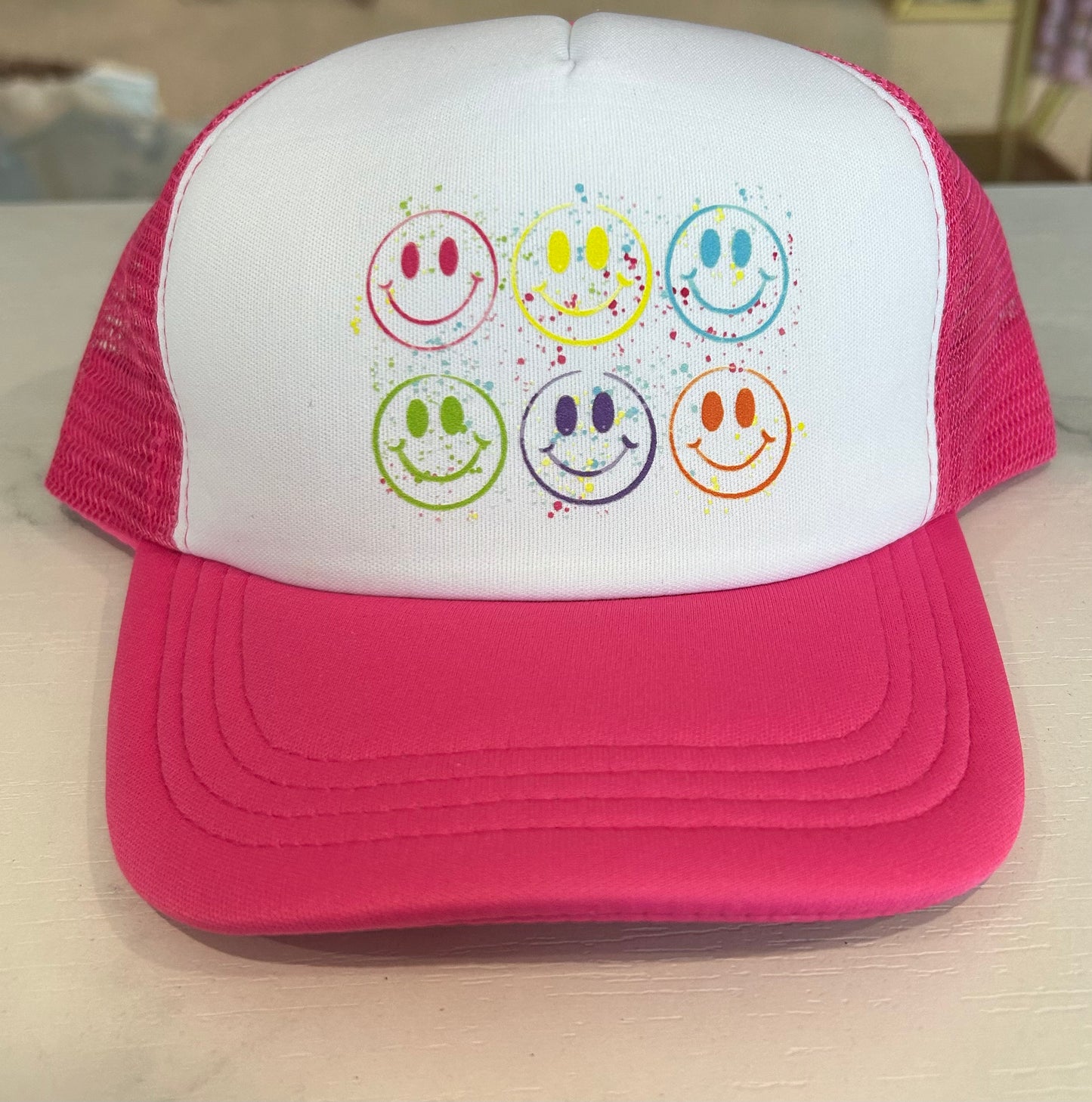 Azarhia Bright Bow Youth Girls Smiley Trucker Girls Hat