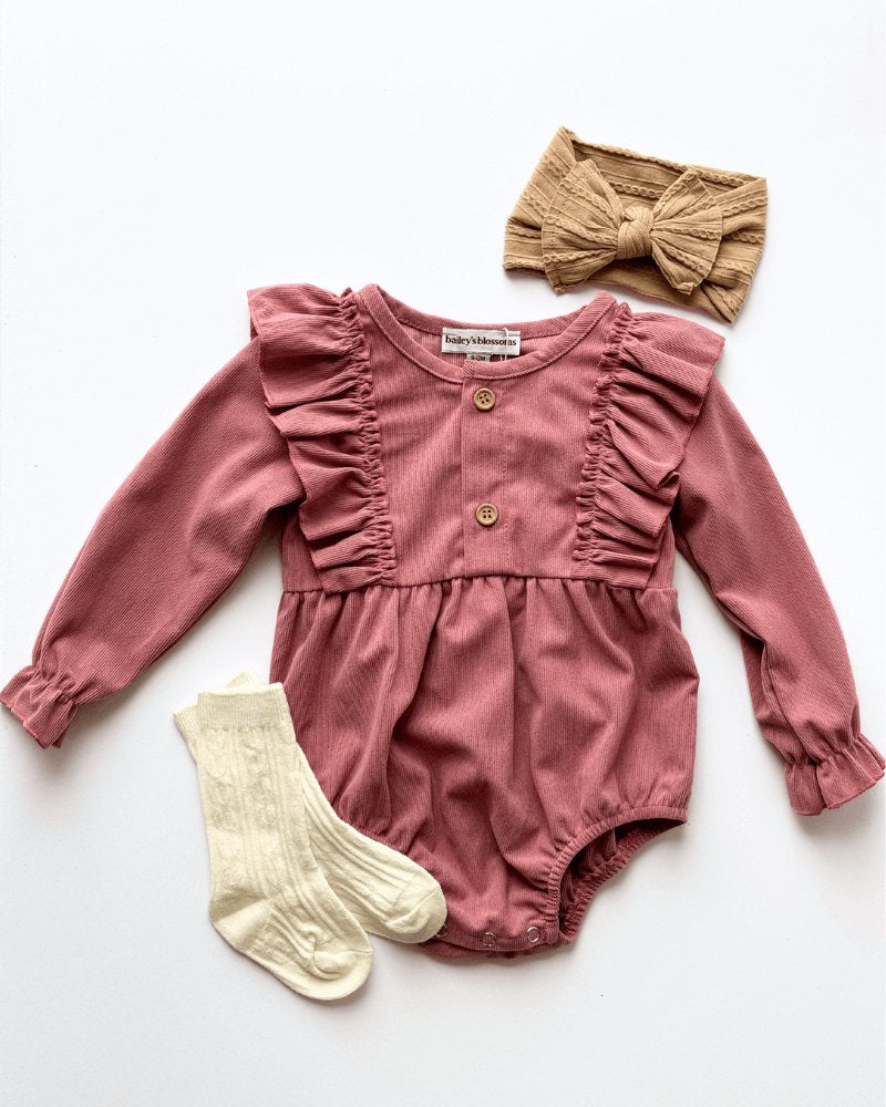 Girls Samantha Deep Mauve Bubble