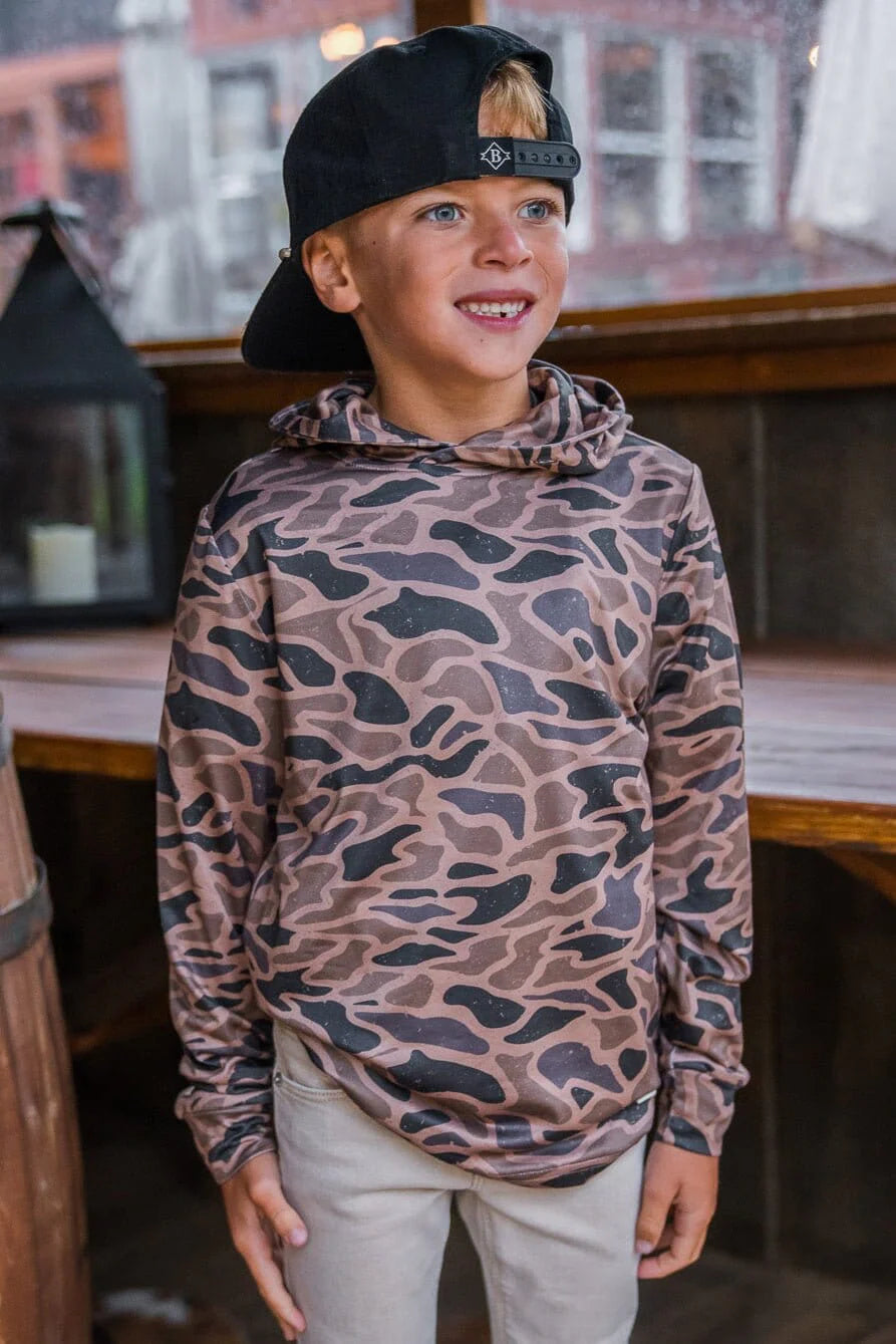 Burlebo Gauge Camo Performance Boys Hoodie