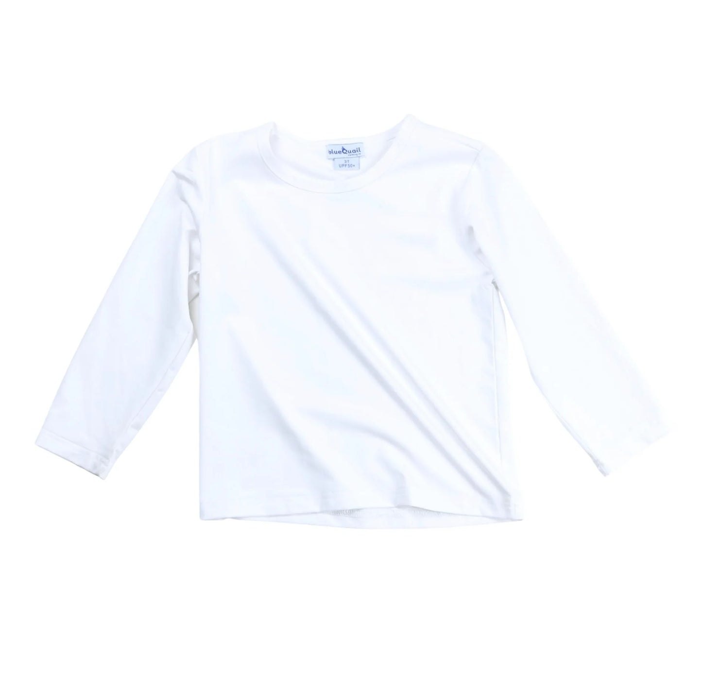 Blue Quail Protecting Boys White Rashguard Swim