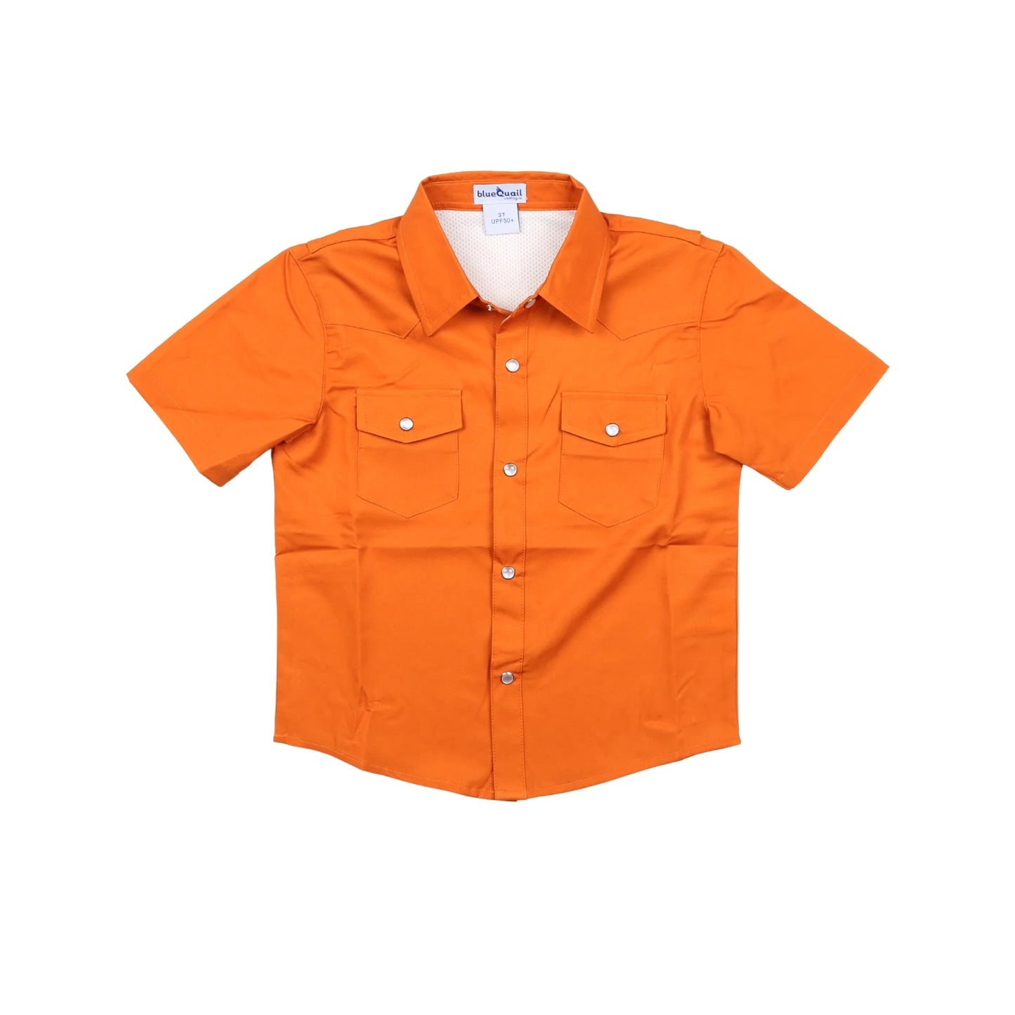 BlueQuail Burnt Orange Boys Pearl Snap boys shirt