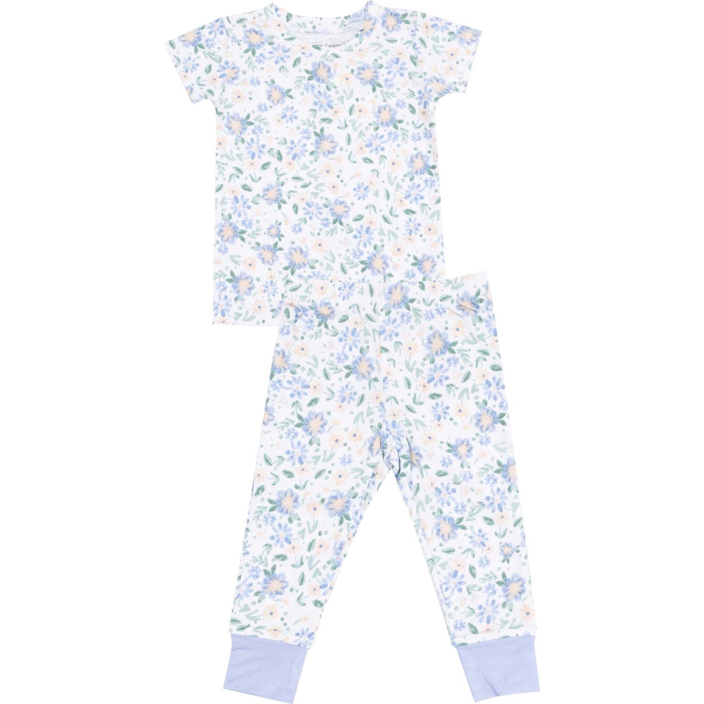 Angel Dear Girls Baby Veronical Floral Short Sleeve Loungewear Set Two Piece Pajamas