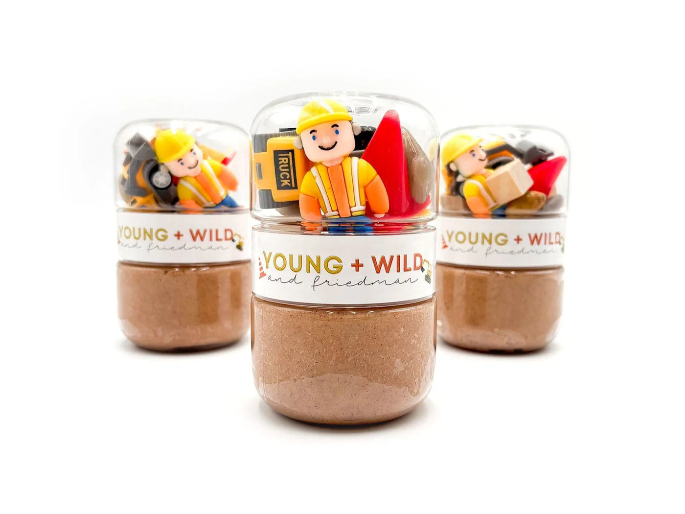 YWF Construction Grab & Go Dough Jar
