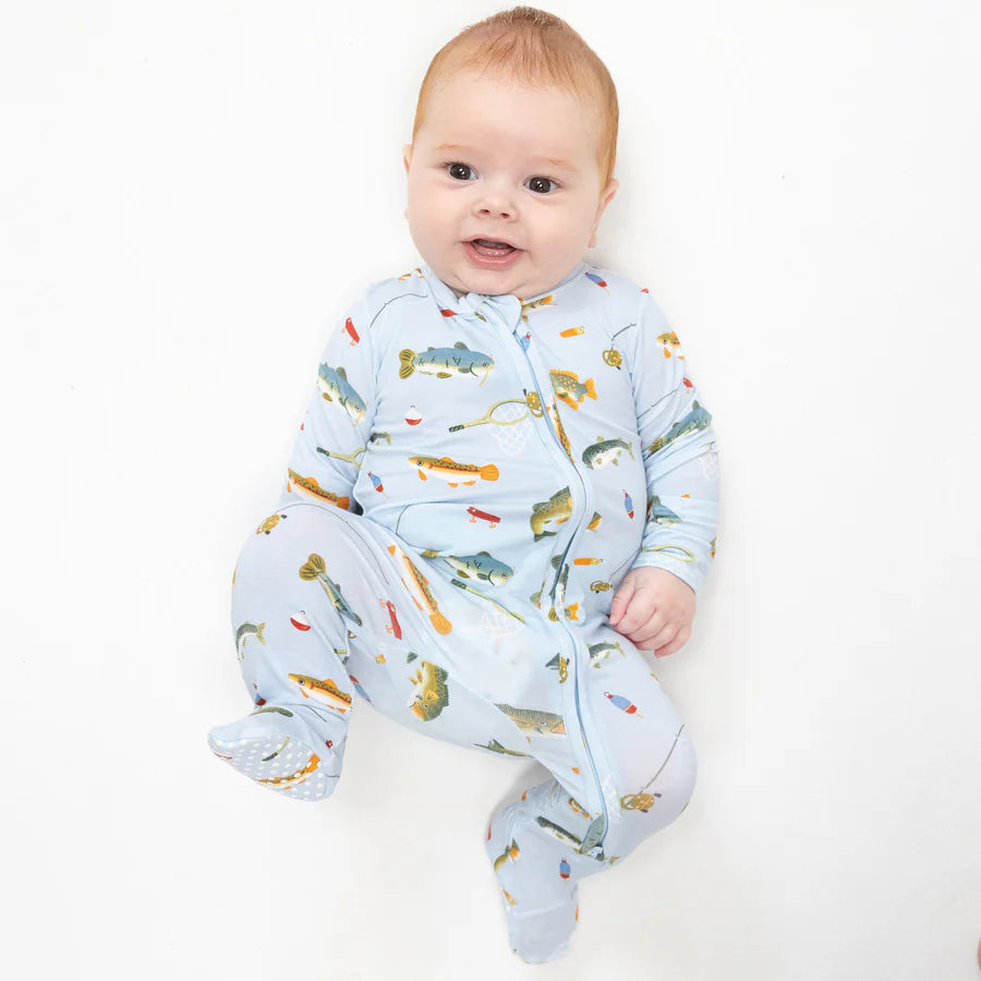 Angel Dear Fishing Bamboo Boys Onesie