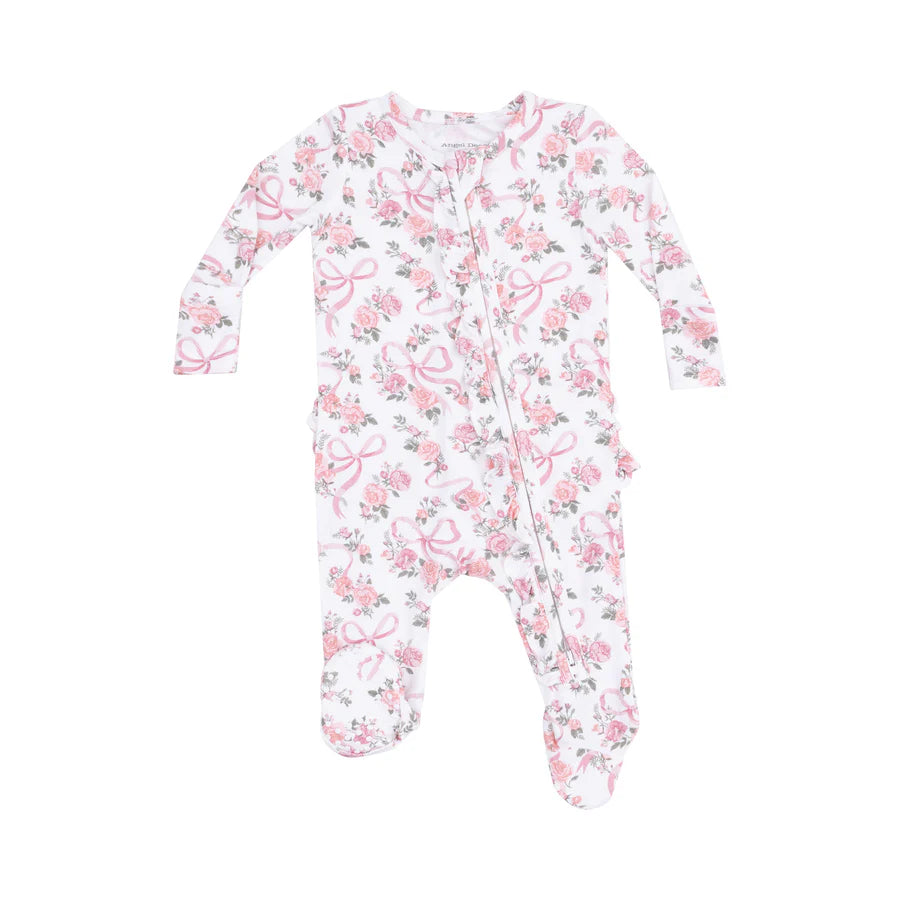 Angel Dear Girls Ribbons And Bows Bamboo Onesie
