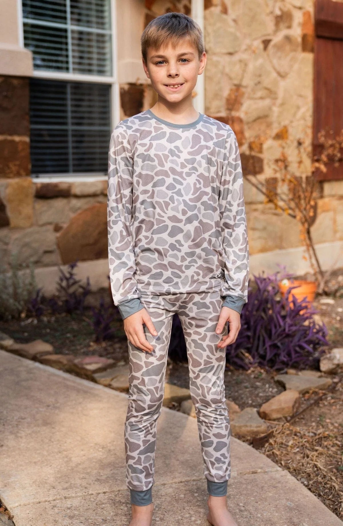 Burlebo Deer Camo Toddler & Youth Boys Two Piece Pajamas