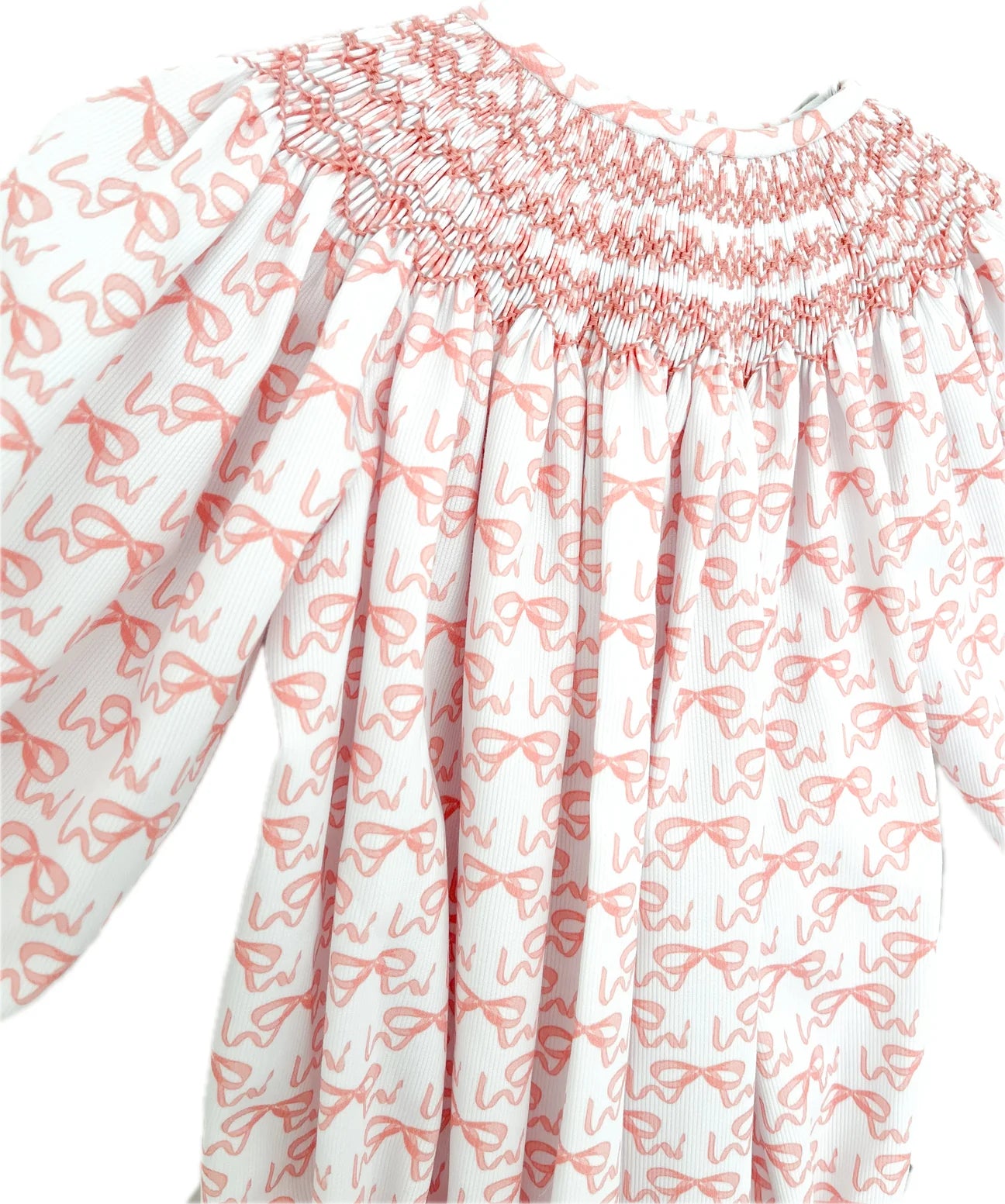 Ruth & Ralph Girls Bows Smocked Dress