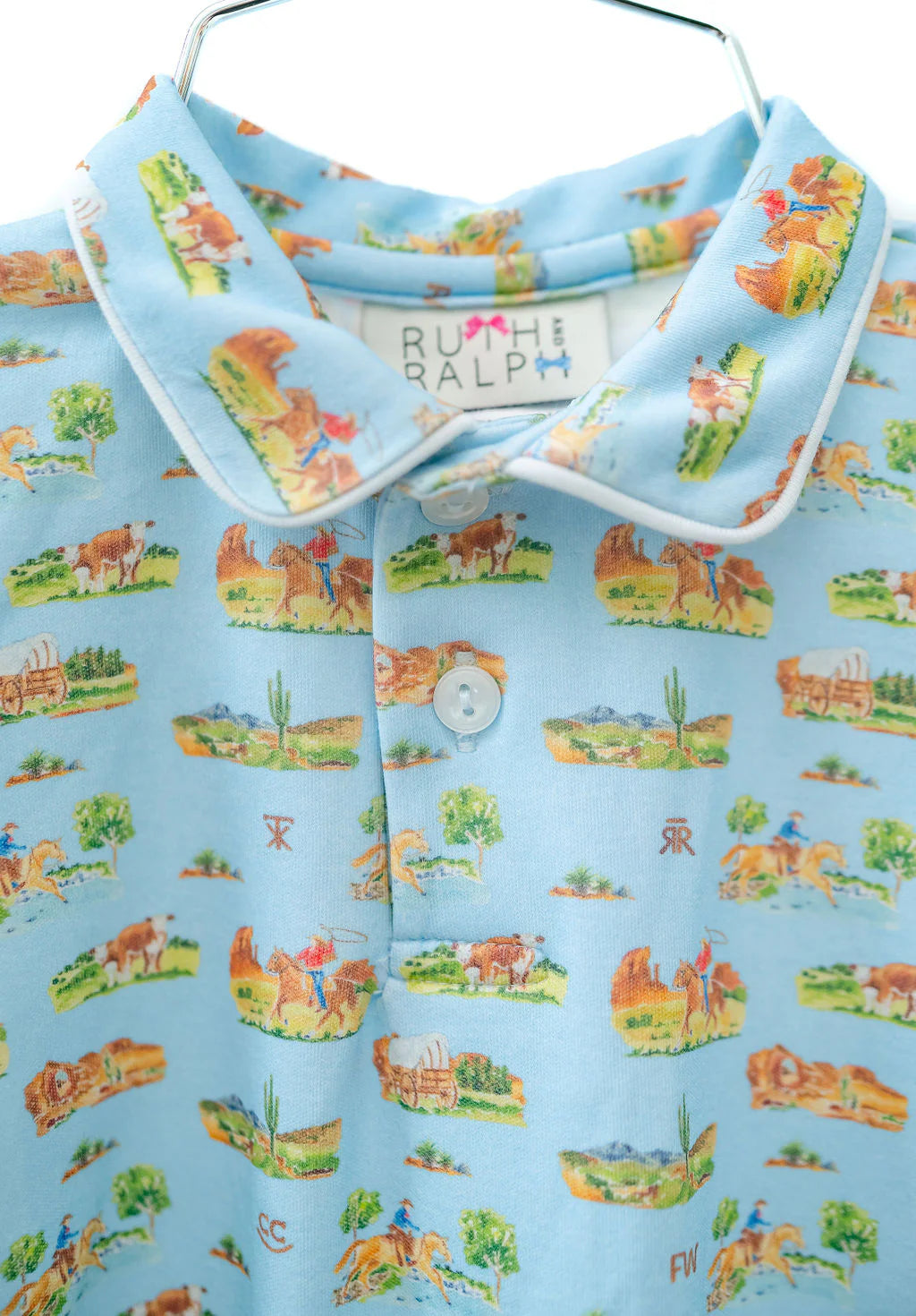 Ruth & Ralph Boys Western Toile Harold Romper