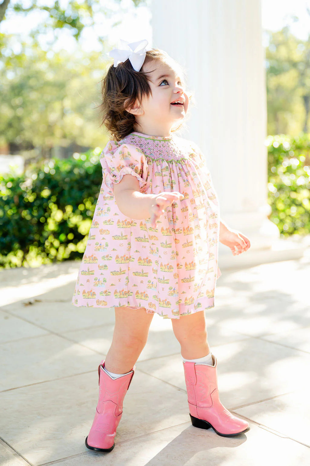 Ruth & Ralph Girls Western Toile Mary Bloomer Set