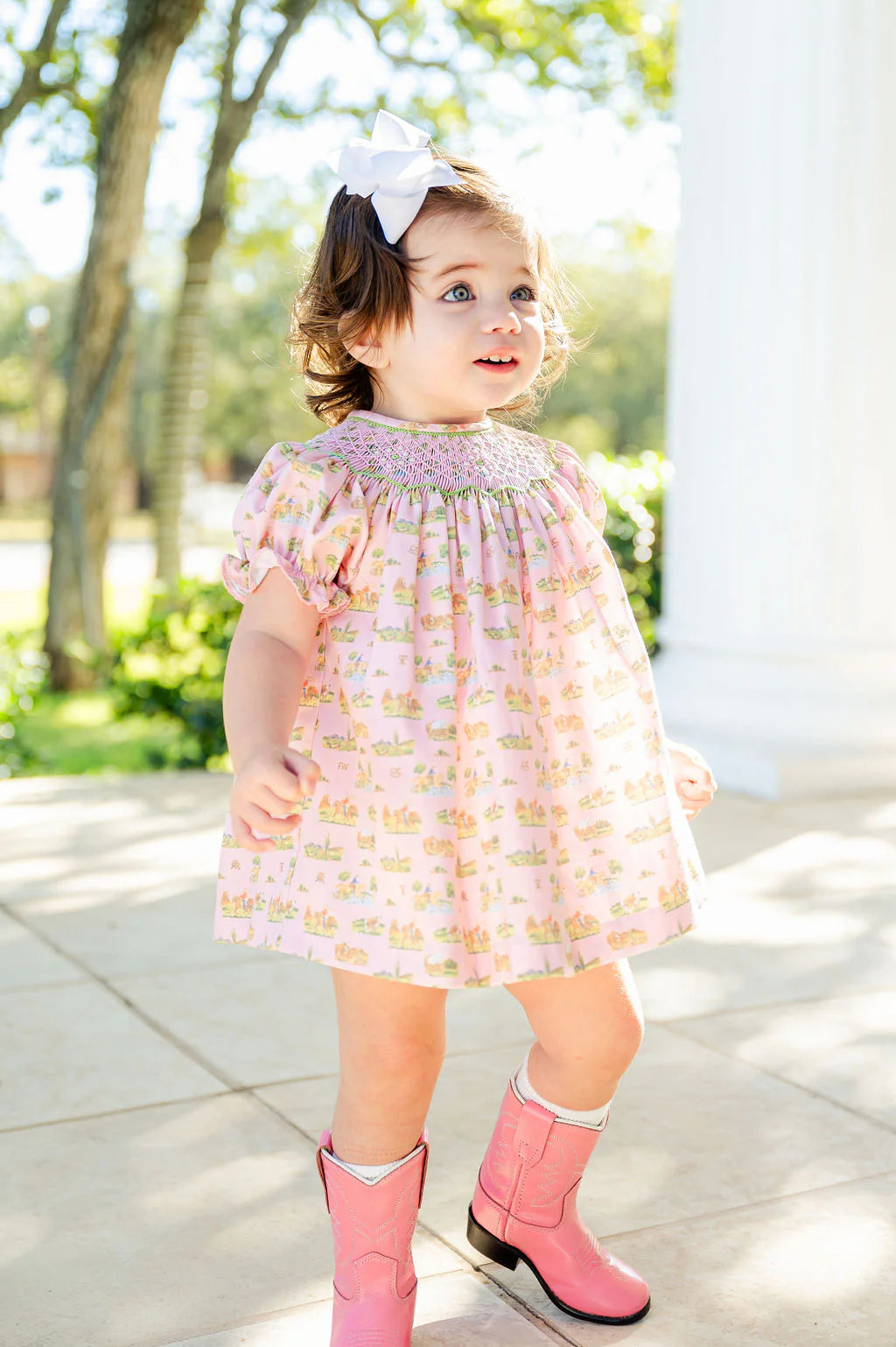 Ruth & Ralph Girls Western Toile Mary Bloomer Set