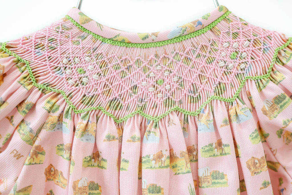 Ruth & Ralph Girls Western Toile Mary Bloomer Set