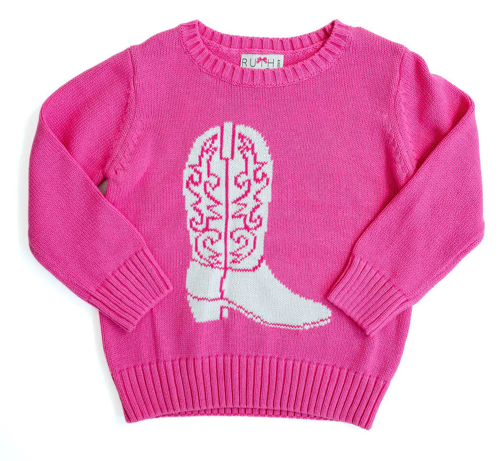 Ruth & Ralph Cowboy Boots Girls Sweater