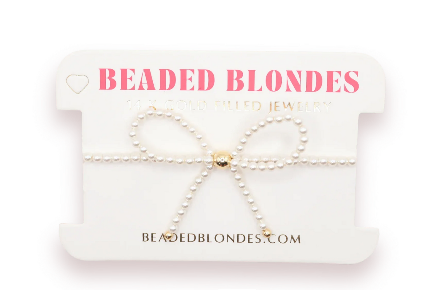 Beaded Blondes - Pearl Bow Bracelet