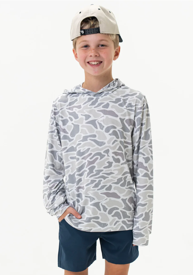 Burlebo White Camo Performance Pullover boys