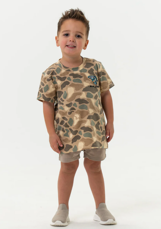 Burlebo Pintail Camo SS Tee - Jumping Trout Boys Shirt