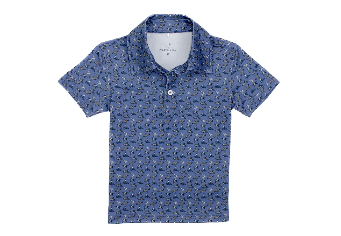 Properly Tied Flock Inlet Boys Polo