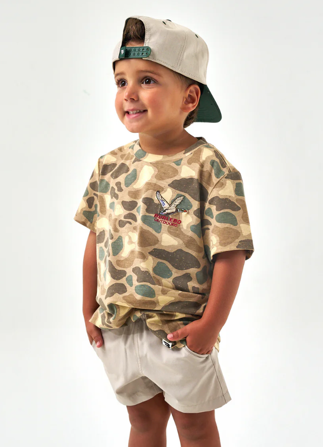 Burlebo Pintail Camo Short Sleeve Boys Shirt