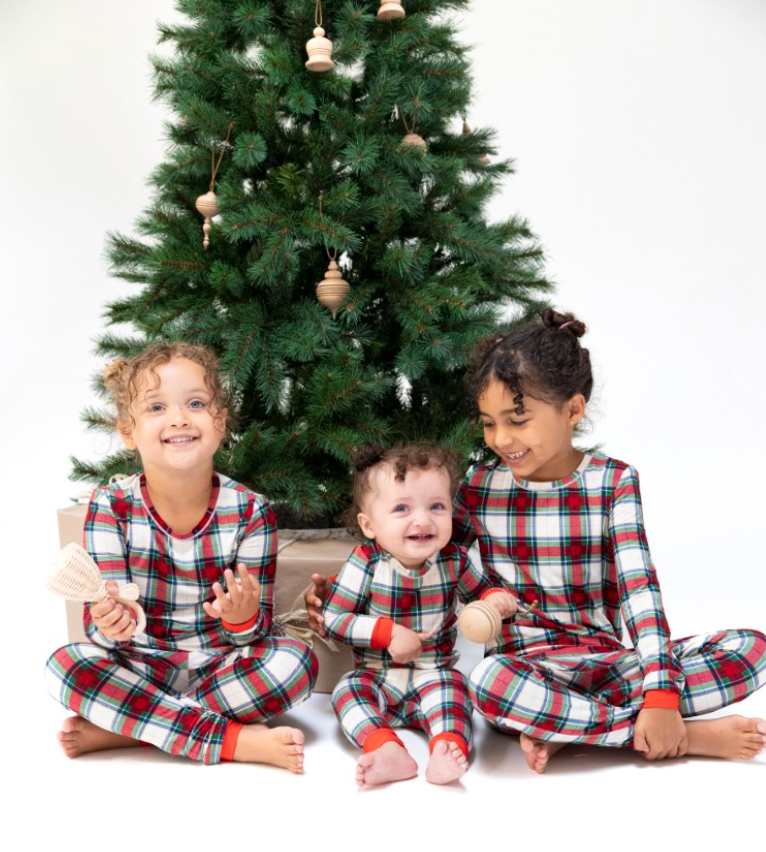Angel Dear Two Piece Bamboo Pajamas- Holiday Plaid