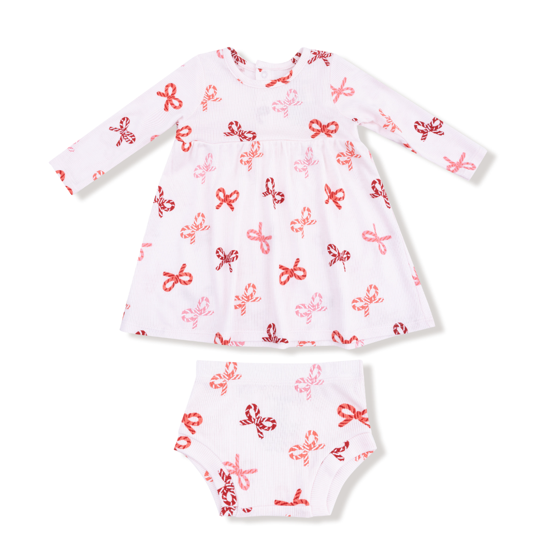 Angel Dear Candy Cane Bows Girls Dress & Bloomer Set