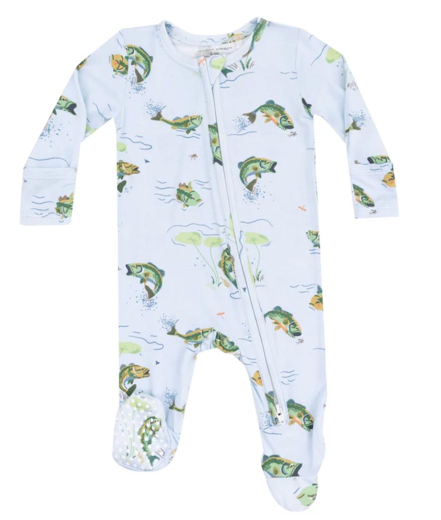 Angel Dear Boys Bass 2 Way Zipper Footie