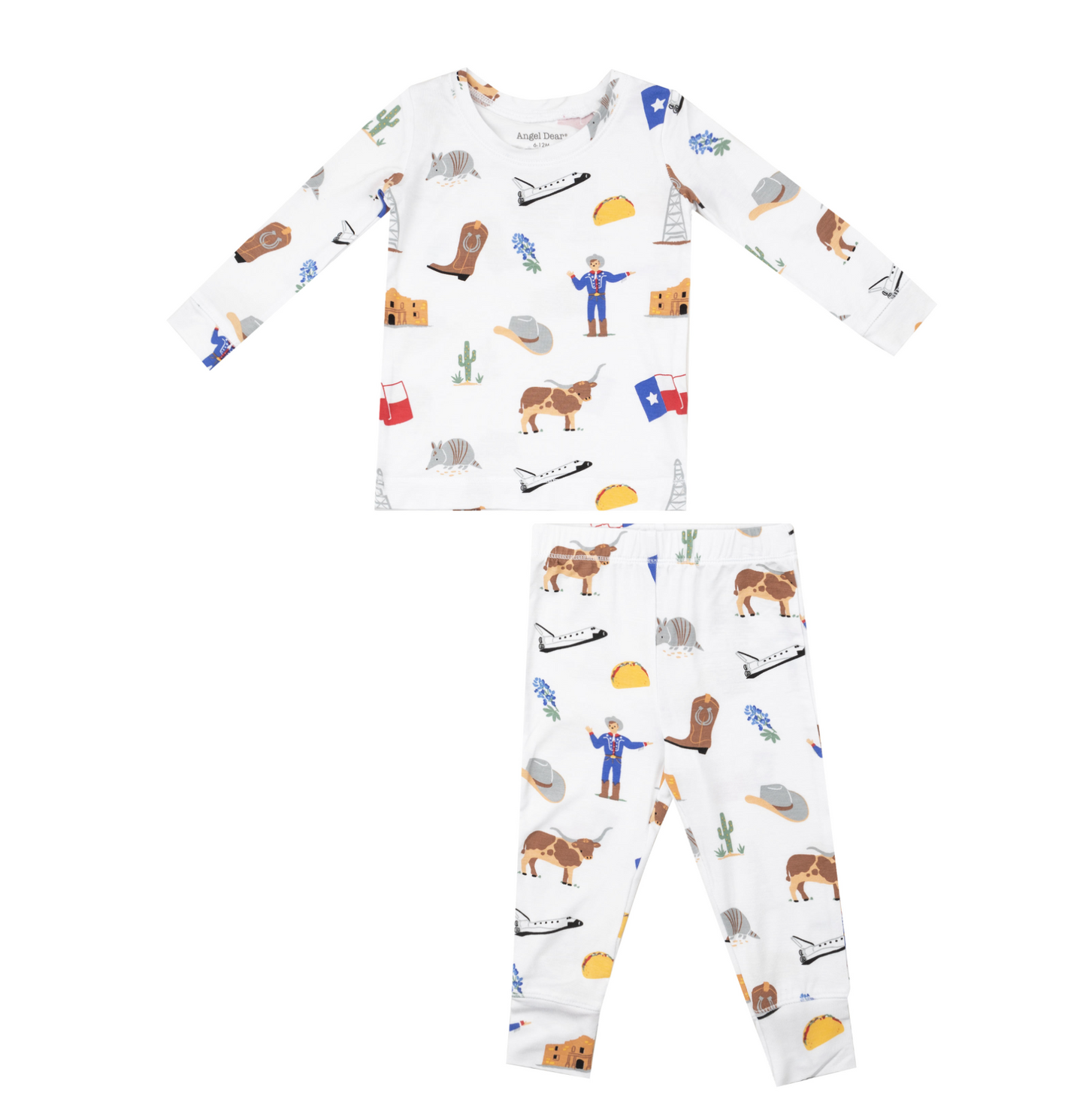 Angel Dear Two Piece Texas Boys Bamboo Pajamas