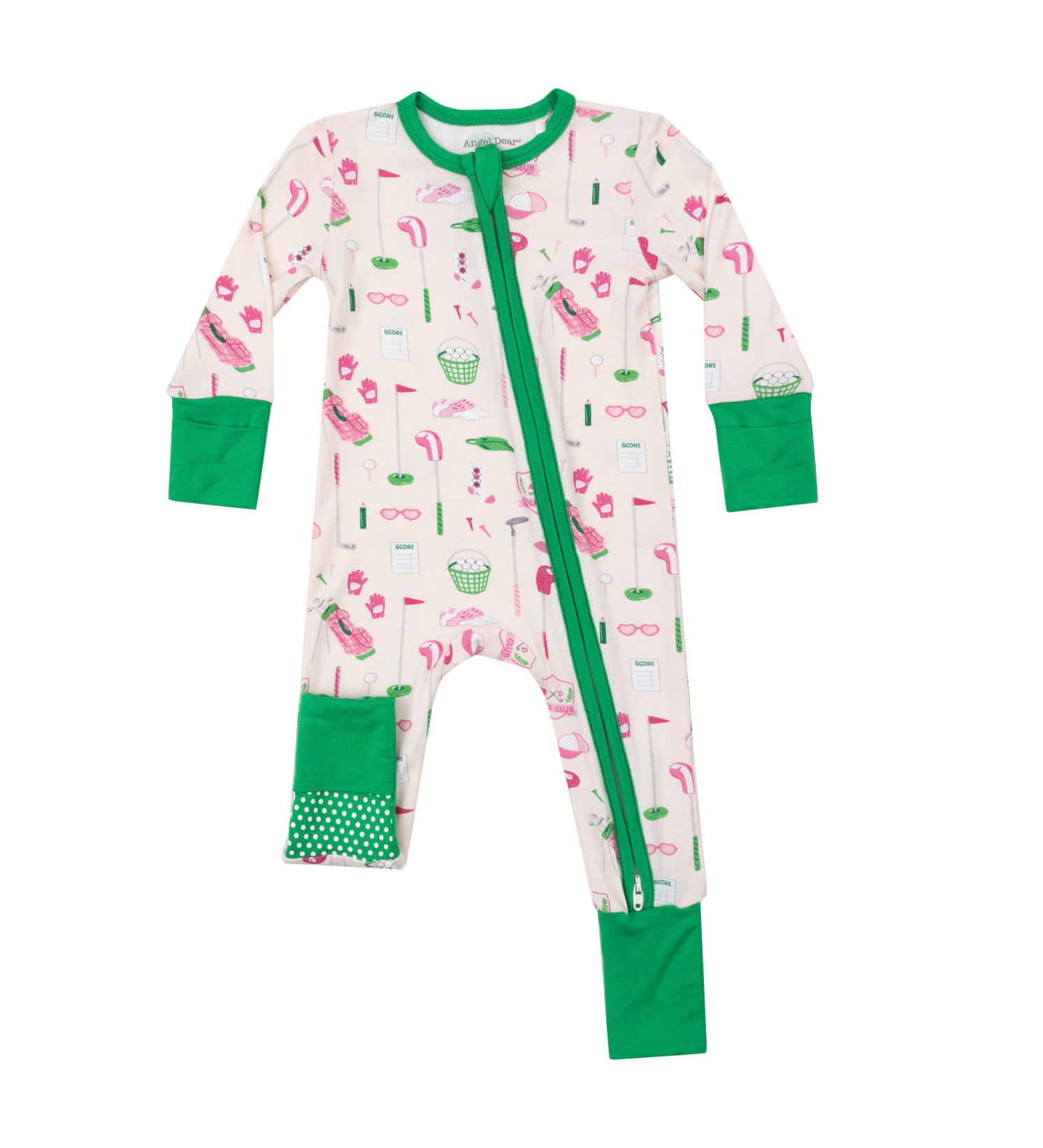 NWT Angel dear Healthy Greens bamboo on sale onesie plus hat 0-3 mo