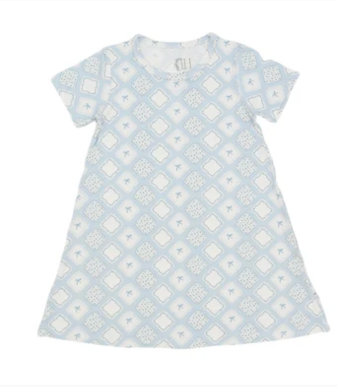 Hamner Hill Quilted Bow Patch Girls Bamboo Dress