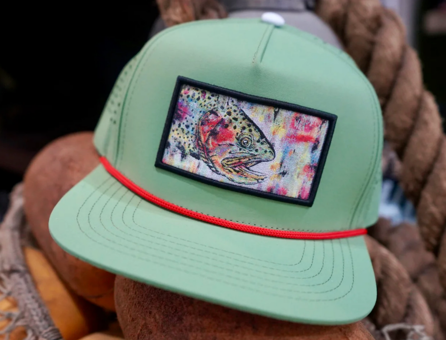 Staunch Danforth Rainbow Trout Light Green Men's Rope Hat