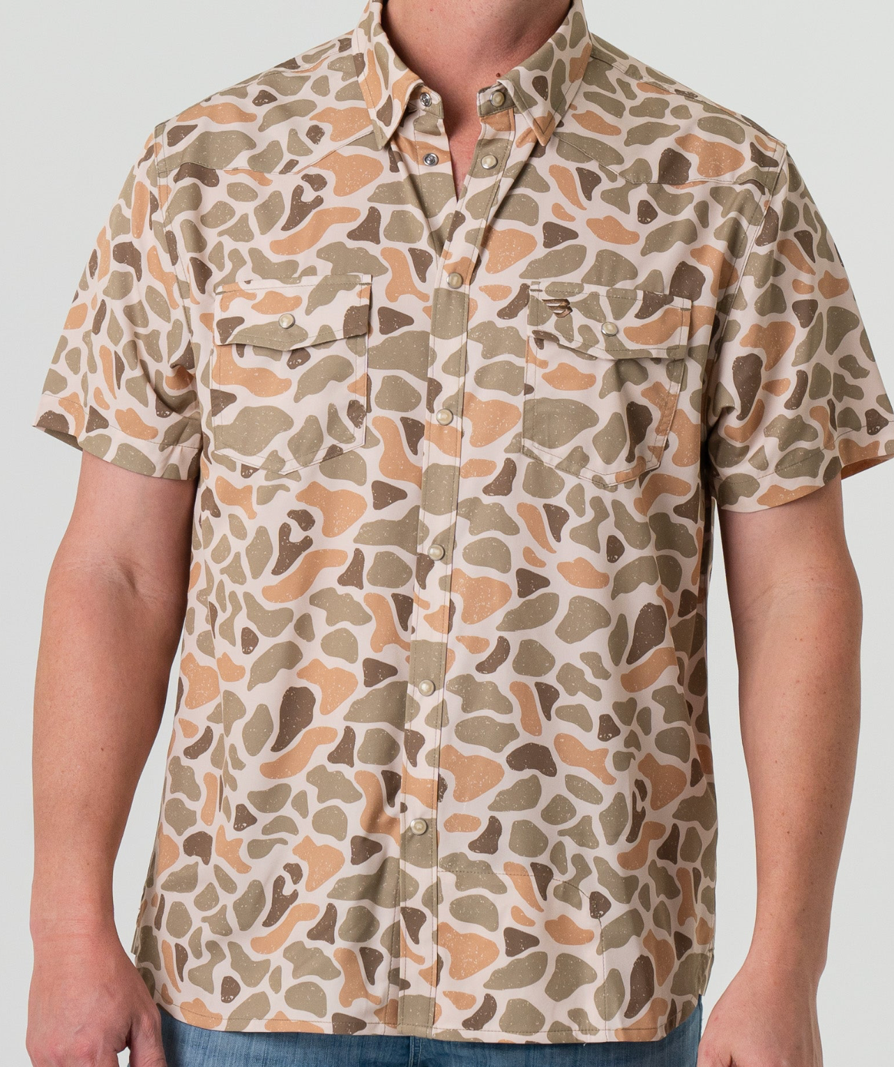 Burlebo Venado Camo Pearl Snap Western Mens Shirt