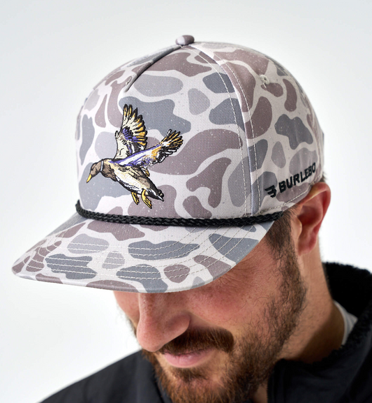 Burlebo Diving Mallard Classic Deer Camo Men's Rope Hat