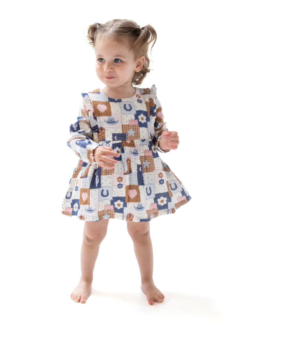 Angel Dear Patchwork Cowgirl Girls Dress
