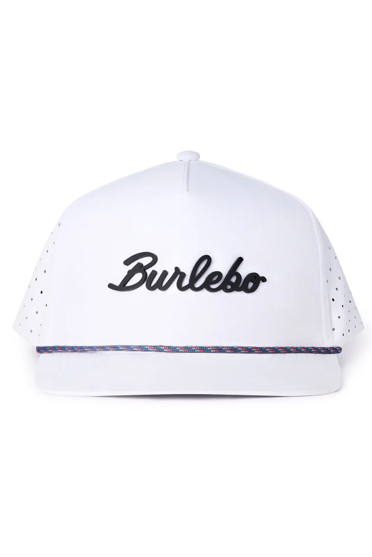 Burlebo White Tour Performance Rope Mens Hat
